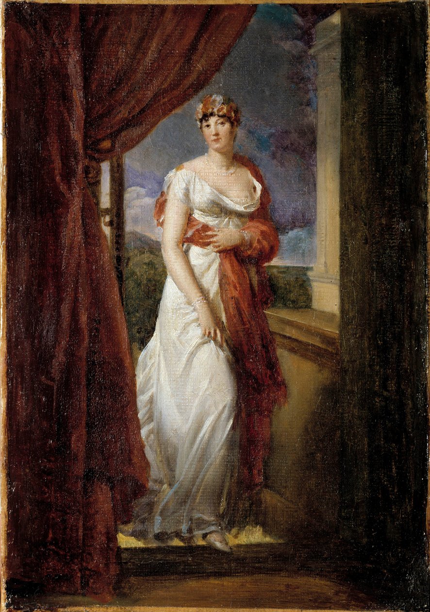 Muotokuva rouva Tallien, syntyperänä Cabarrus, Caramanin prinsessa - Chimay (1773-1835) Francois Gerardin (1770-1837) maalaus 1804 Su. 0,32 x 0,20 m. tekijältä Baron François Pascal Simon Gérard