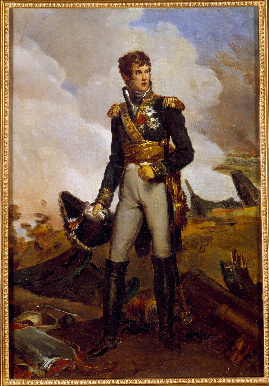 Muotokuva Jean Lannesin, Montebellon herttuan (1769-1809) Empire-maalauksen marechalin jalassa, Francois Gerard (1770-1837) 1800-luvun su. 0,3x0,22 m tekijältä Baron François Pascal Simon Gérard