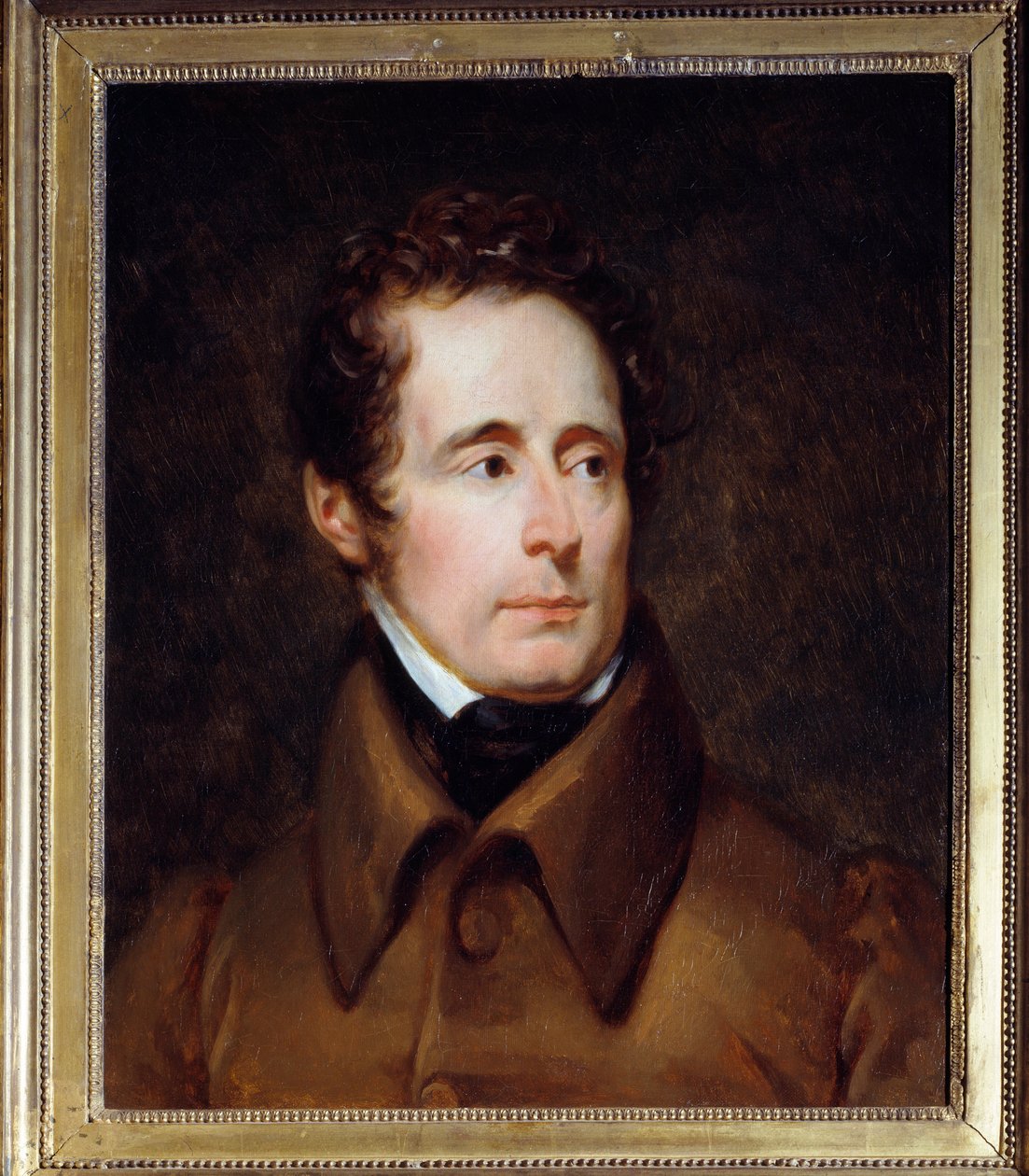 Muotokuva Alphonse de Lamartinen (1791-1869), ranskalainen kirjailija ja poliitikko. Francois Gerardin (1770-1837) maalaus tekijältä Baron François Pascal Simon Gérard