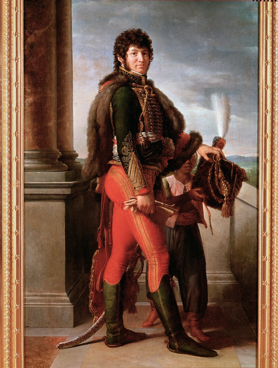 Joachim Muratin muotokuva husaari-univormussa, yksityiskohta (öljy kankaalle tekijältä Baron François Pascal Simon Gérard