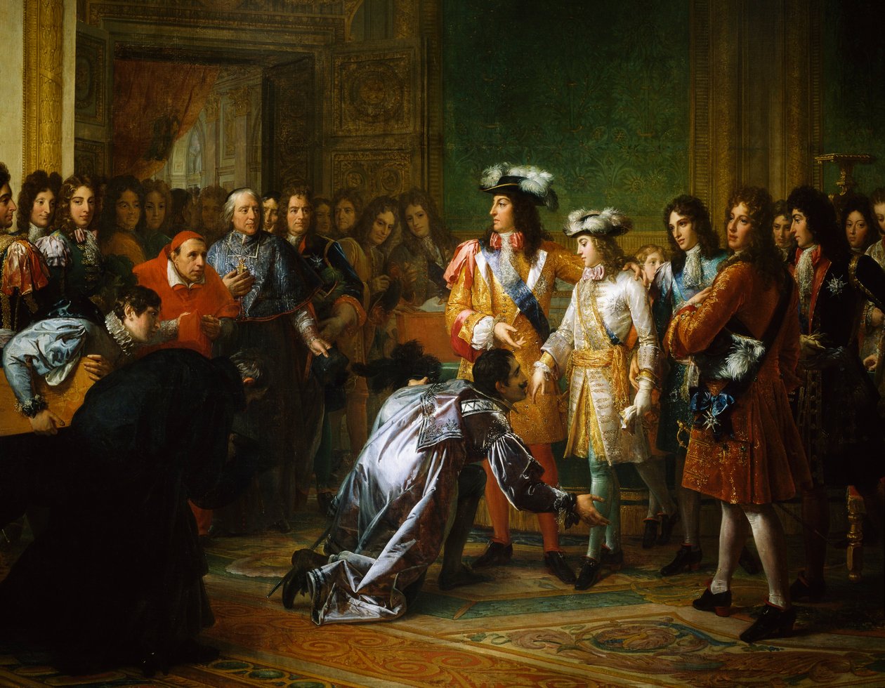 Anjoun herttuan tunnustaminen Espanjan kuninkaaksi, maalaus Francois Gerard (1770-1837), Espanja tekijältä Baron François Pascal Simon Gérard