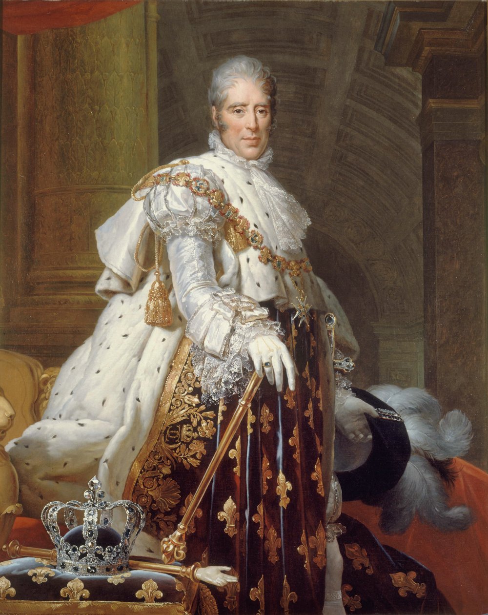 Ranskan kuninkaan Kaarle X:n muotokuva 1757-1836, 1825. tekijältä Francois Pascal Simon Gerard