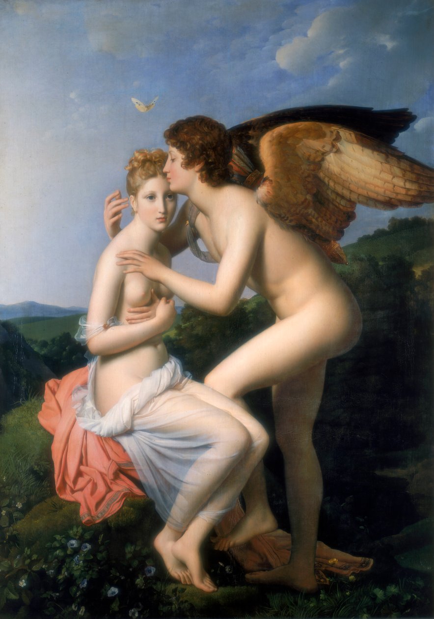 Psyke vastaanottamassa Cupidon ensimmäisen suudelman, 1798 tekijältä Francois Pascal Simon Gerard