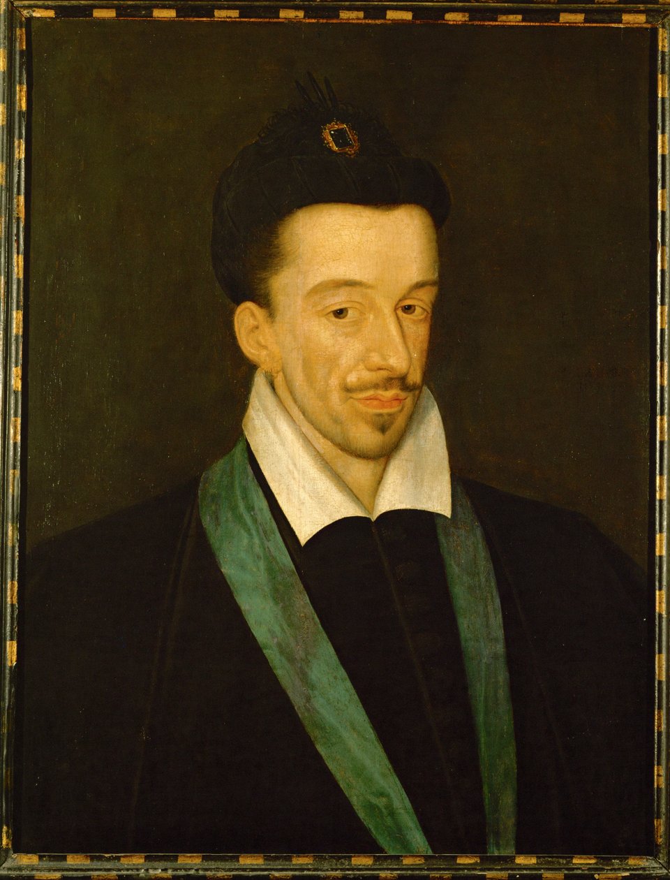 Ranskan kuningas Henri III Saint Esprit -ristin sinistä nauhaa kantaen ... tekijältä François Quesnel