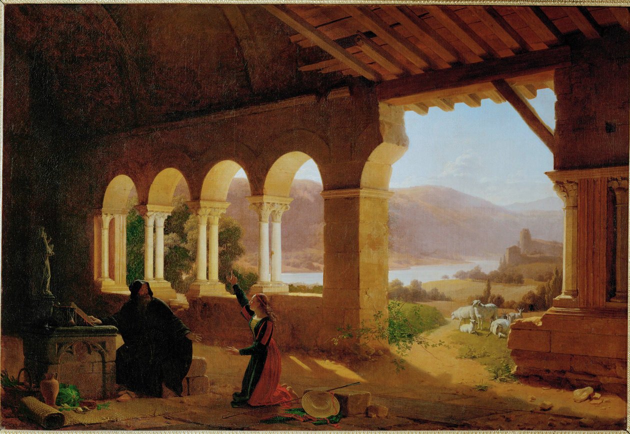 Vaucouleursin luostari tekijältä Francois Richard (1777 1852) Fleury