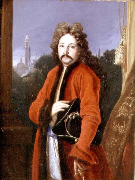 Sir John Chardinin (1643-1712) muotokuva 1699 (öljy kankaalle) tekijältä Francois Riviere