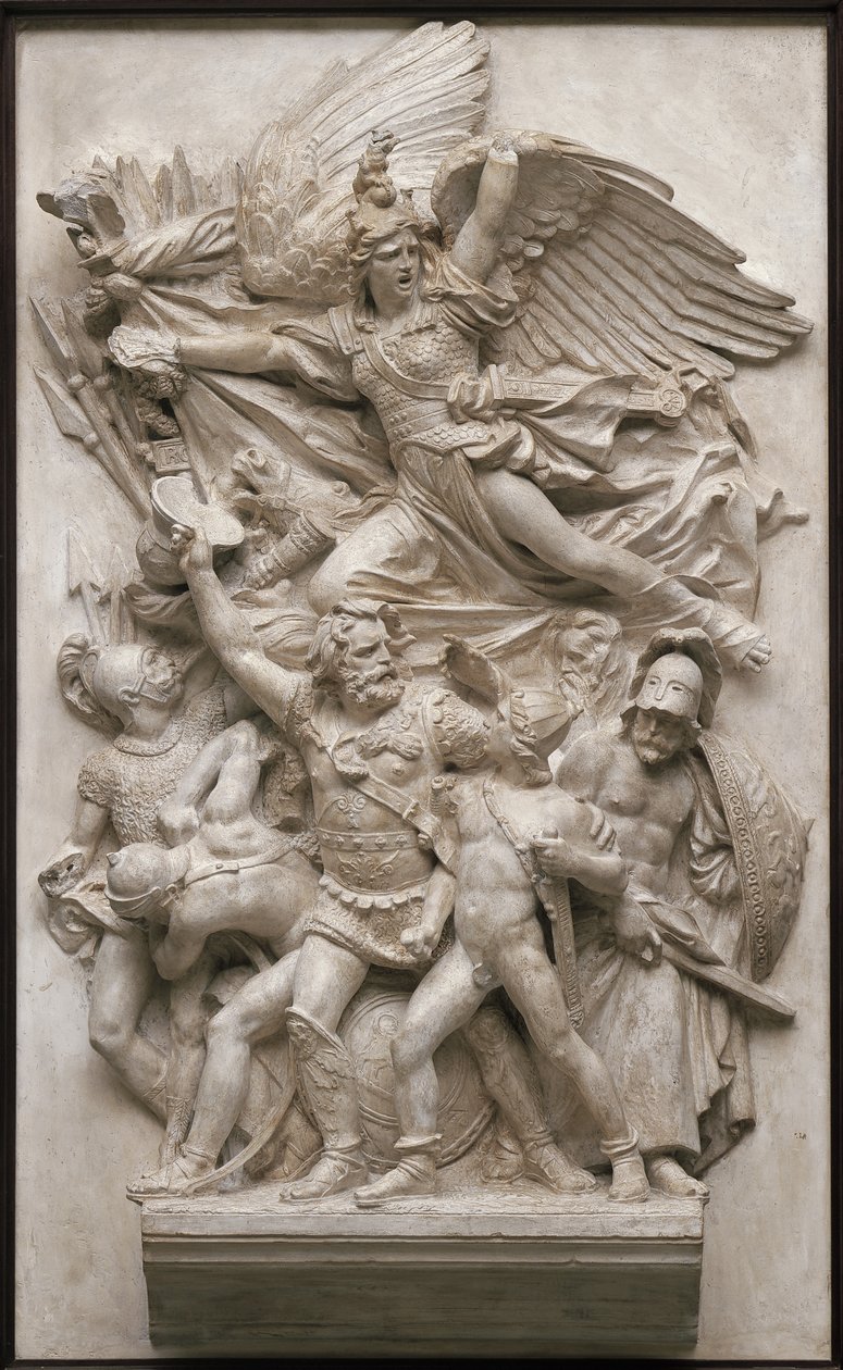 Vapaaehtoisten lähtö 1792 (Marseillaise) n. 1835 (kipsi) tekijältä Francois Rude