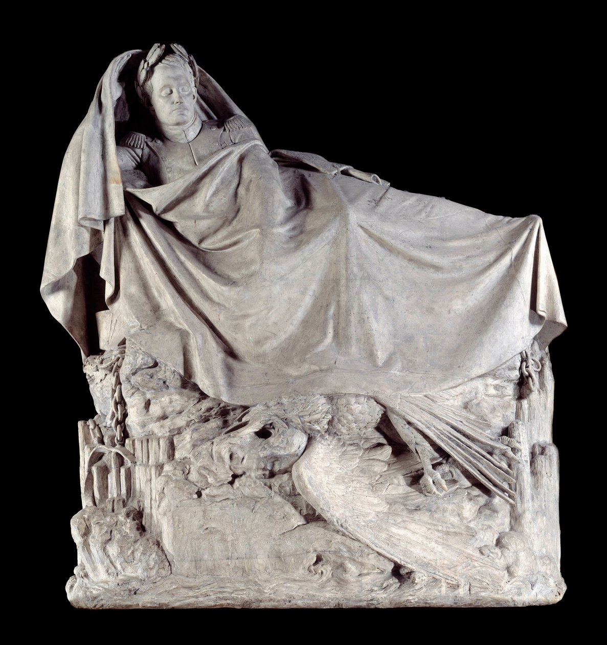 Keisari Napoleon I (1769-1821) heräämässä kuolemattomaan. Francois Ruden (1784-1855) veistos kipsille 1842 Pariisi, musee d