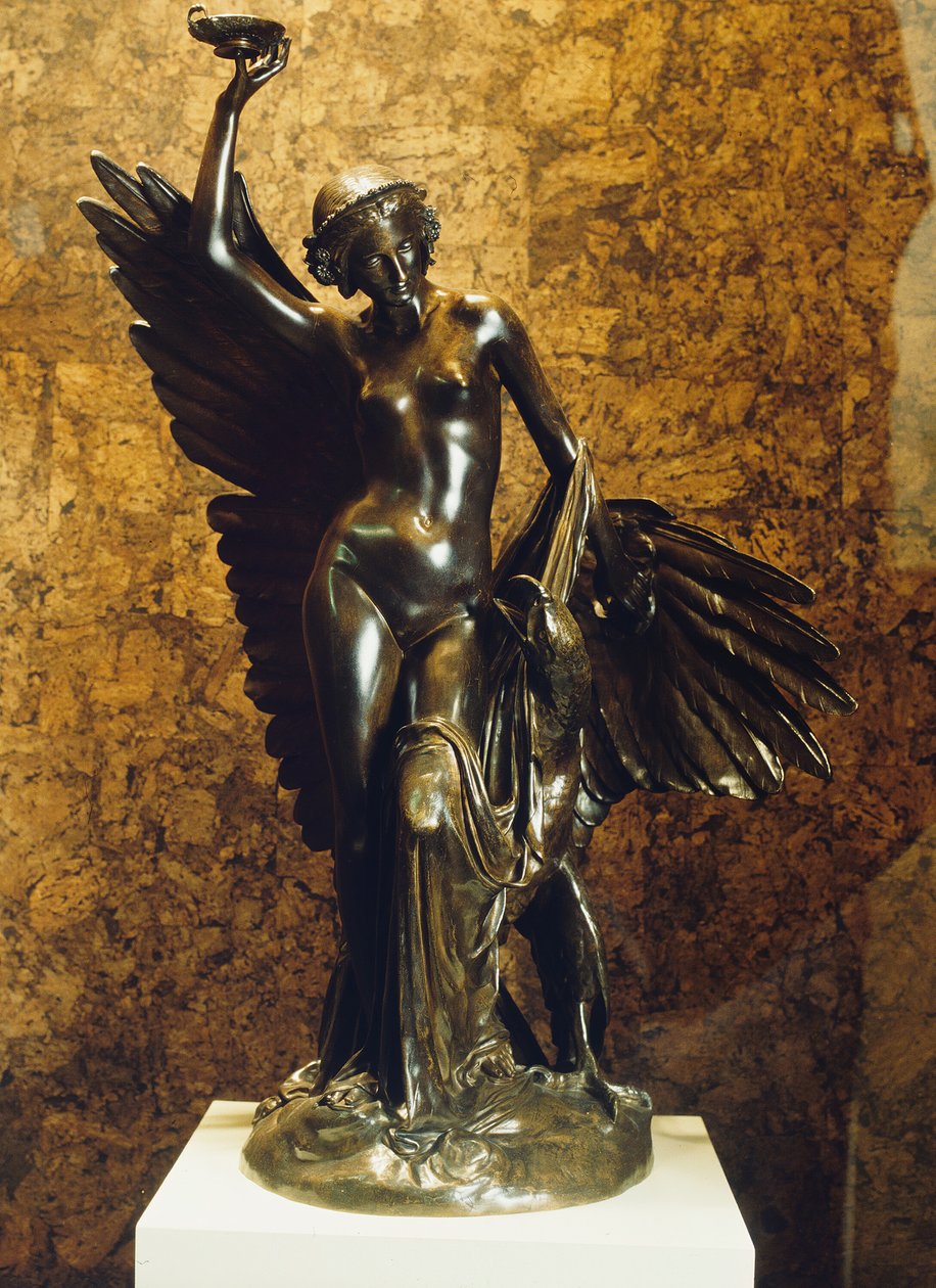 Hebe ja Jupiterin kotka, mallinnettu n. 1852 näyttelijät n. 186080. tekijältä Francois Rude
