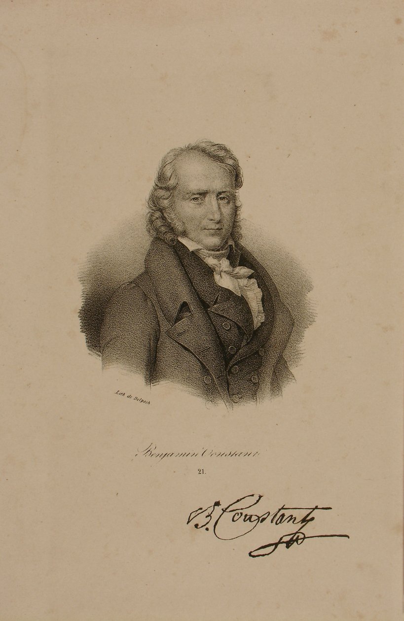 Henri Benjamin Constant de Rebecque (1767-1830) tekijältä Francois Seraphin Delpech