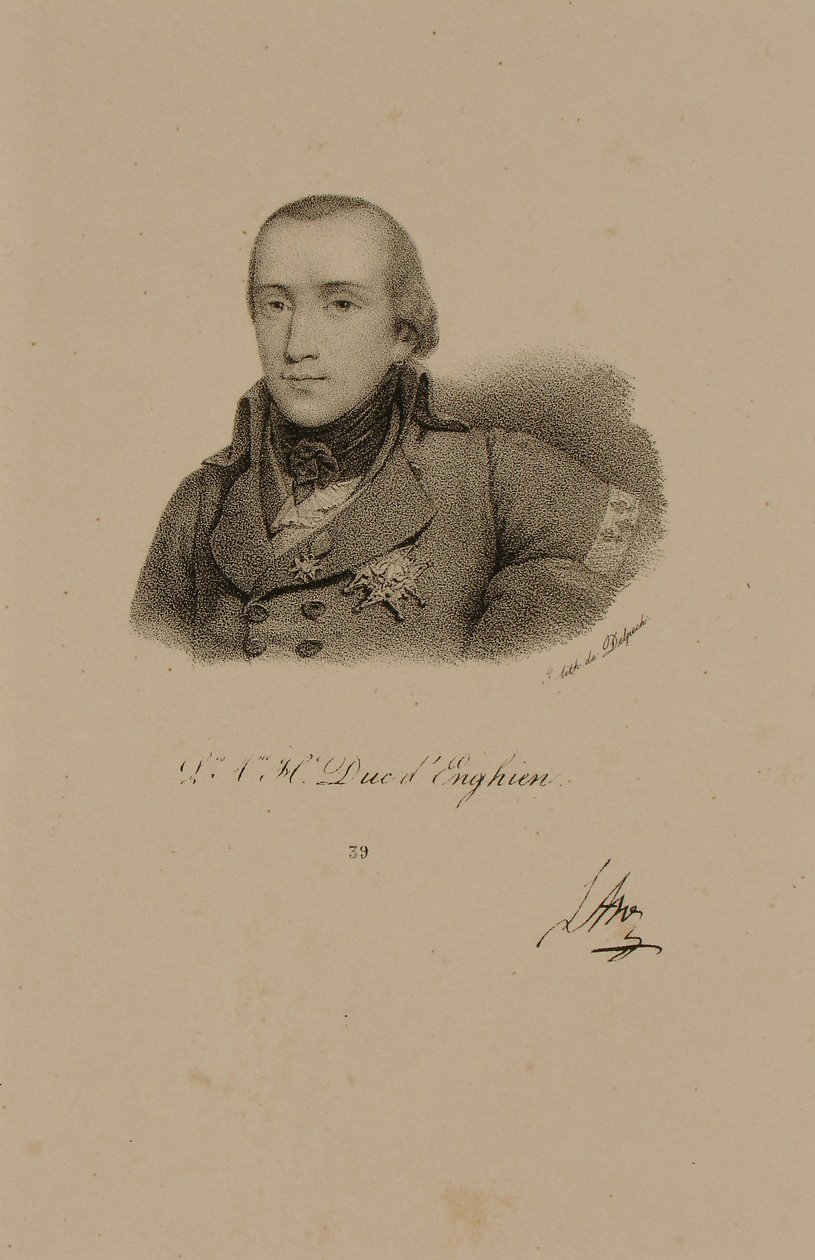 Louis Antoine Henri de Bourbon (1772-1804) Enghienin herttua yllään Conde-univormussa tekijältä Francois Seraphin Delpech