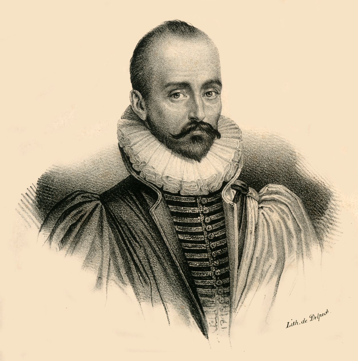 Sähköposti. de Montaigne, 1533-1592, c1830. tekijältä Francois Seraphin Delpech