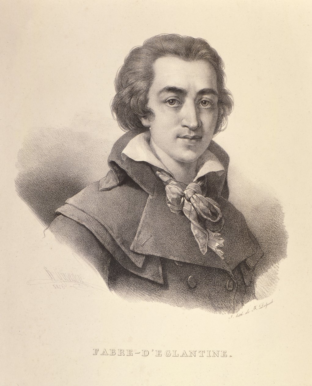 Fabre dEglantinen (1750-94) muotokuva, 1825 tekijältä Francois Seraphin Delpech