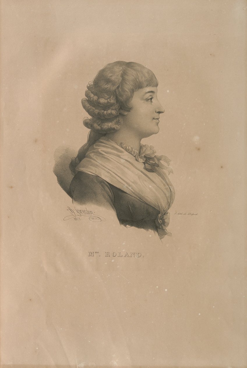 Madame Rolandin muotokuva 1754-1793, 1825. tekijältä Francois Seraphin Delpech