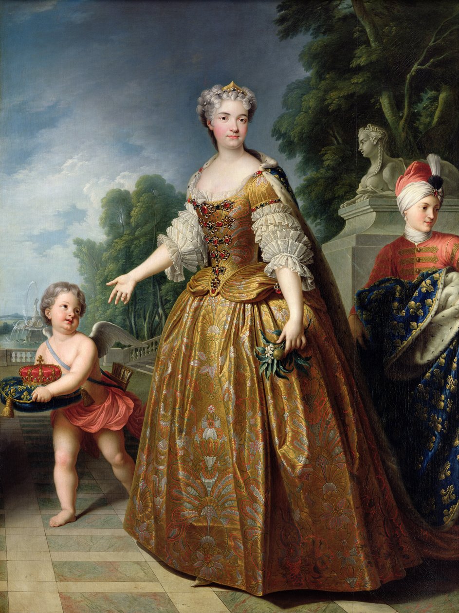 Marie Leczinskan (1703-68) muotokuva vuoden 1725 jälkeen tekijältä Francois Stiemart
