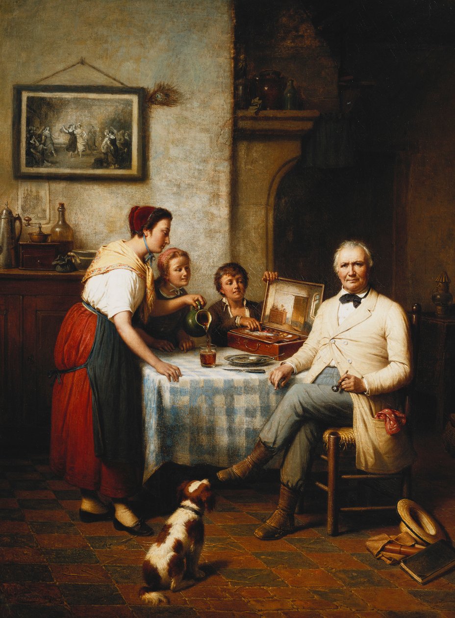 Taiteilijan lounas, 1878 tekijältä Francois Verheyden