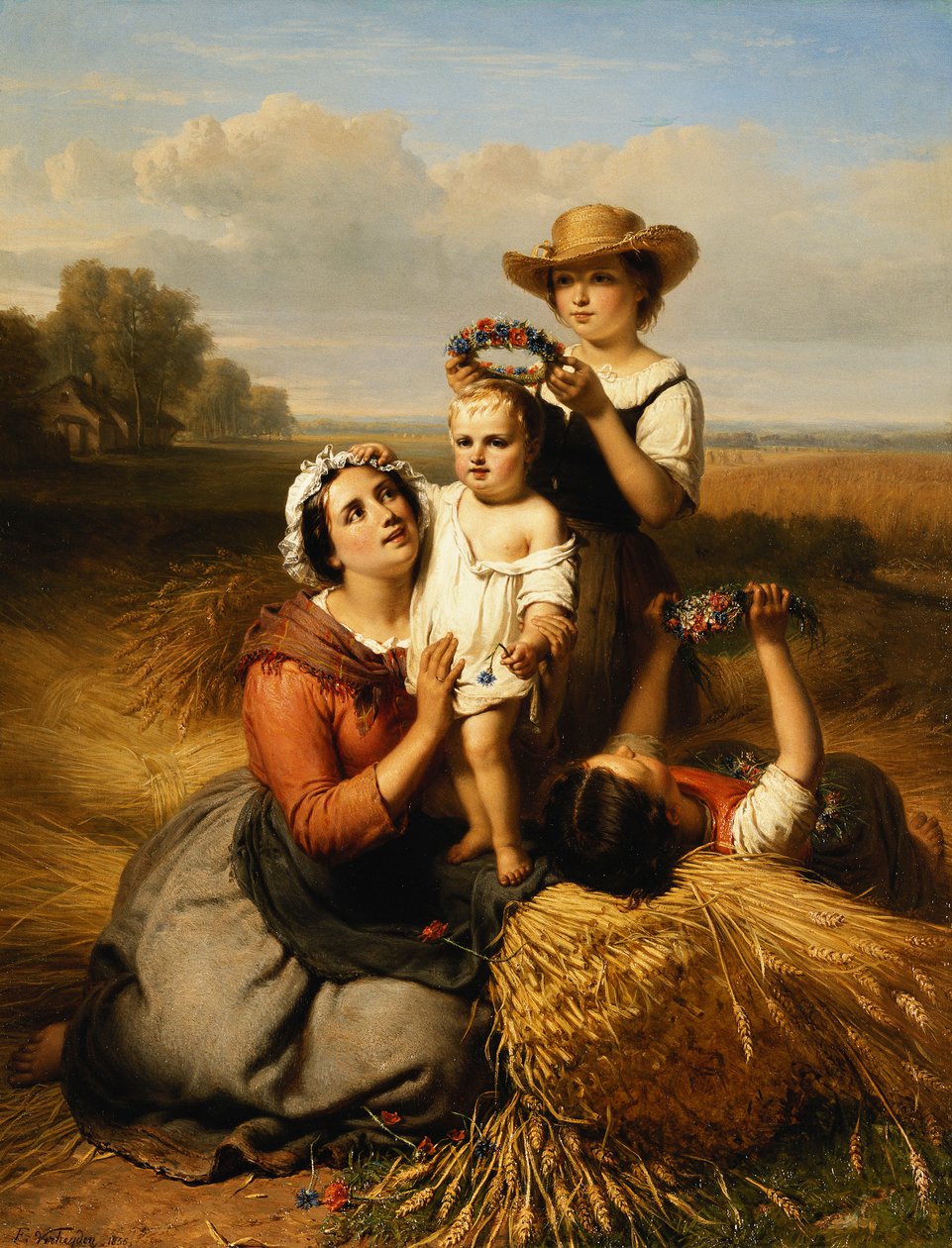 Harvesterin perhe, 1855 tekijältä Francois Verheyden
