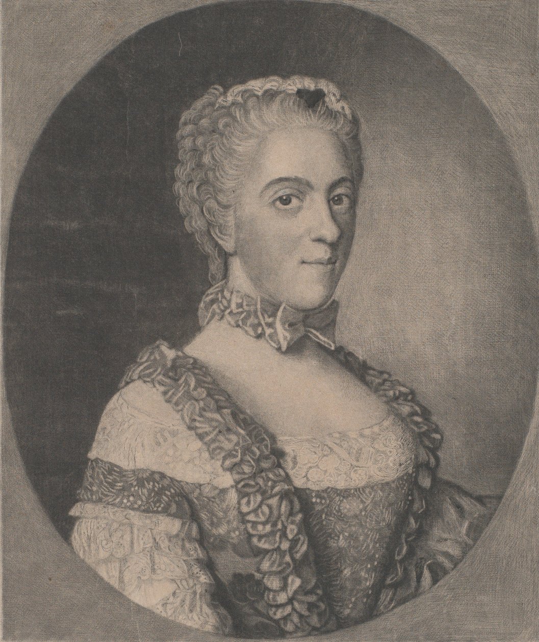 Ranskalaisen rouva Anne-Henrietten muotokuva, 1750. tekijältä Francois Xavier Vispre