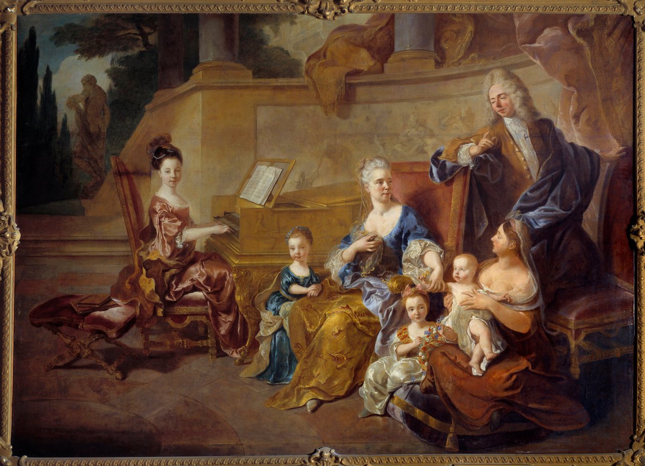 Franquevillen perhe. François De Troyn maalaus (1645-1730) tekijältä Francois de Troy