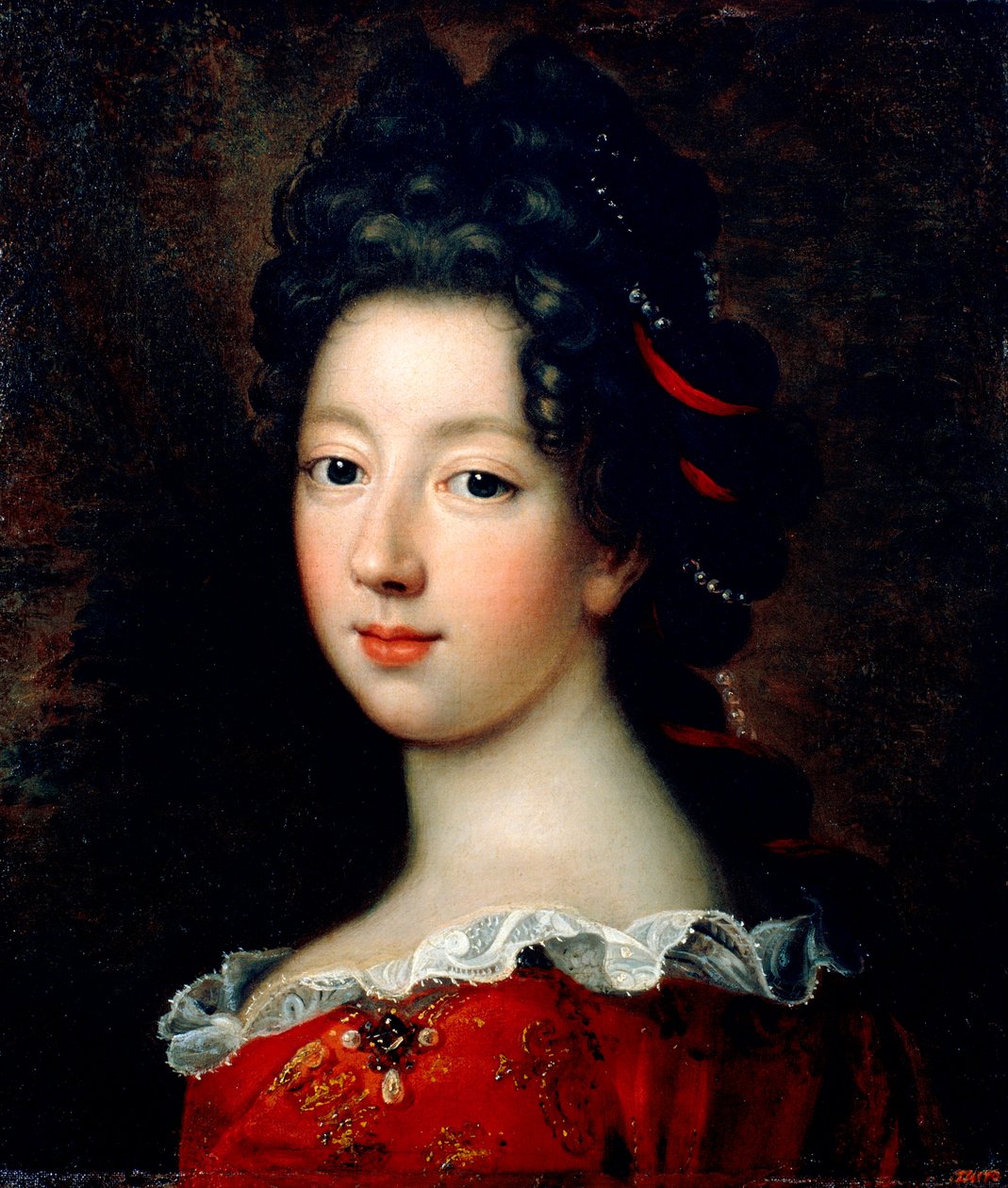 Louise Francoise de Bourbon, Mademoiselle de Nantes (1673-1743) - Troy, Francois, de (1645-1730) - noin 1690 - Öljy kankaalle - 47,5x40,5 - Museu Nacional d