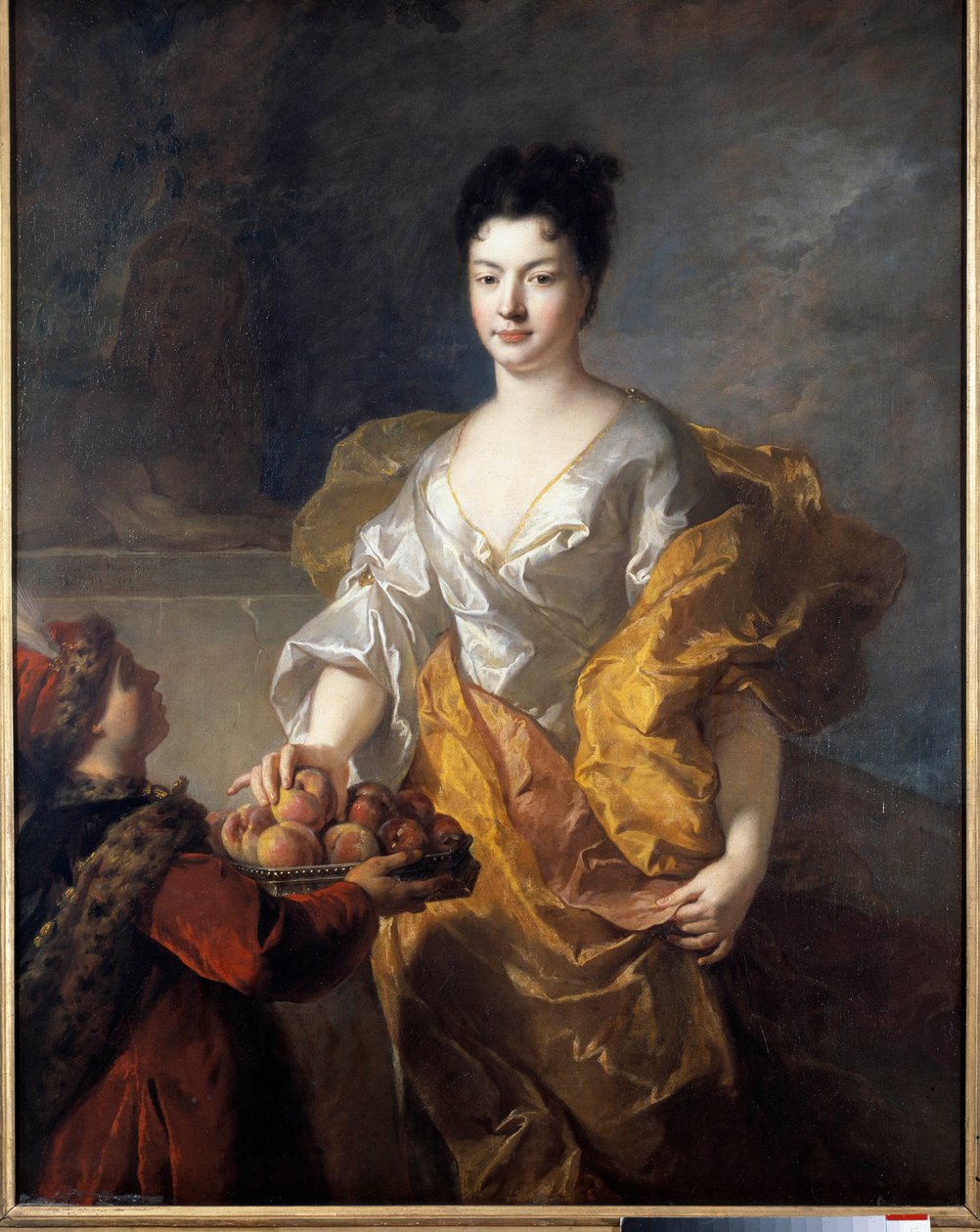 Voiman herttuattaren muotokuva. François De Troyn maalaus (1645-1730) tekijältä Francois de Troy