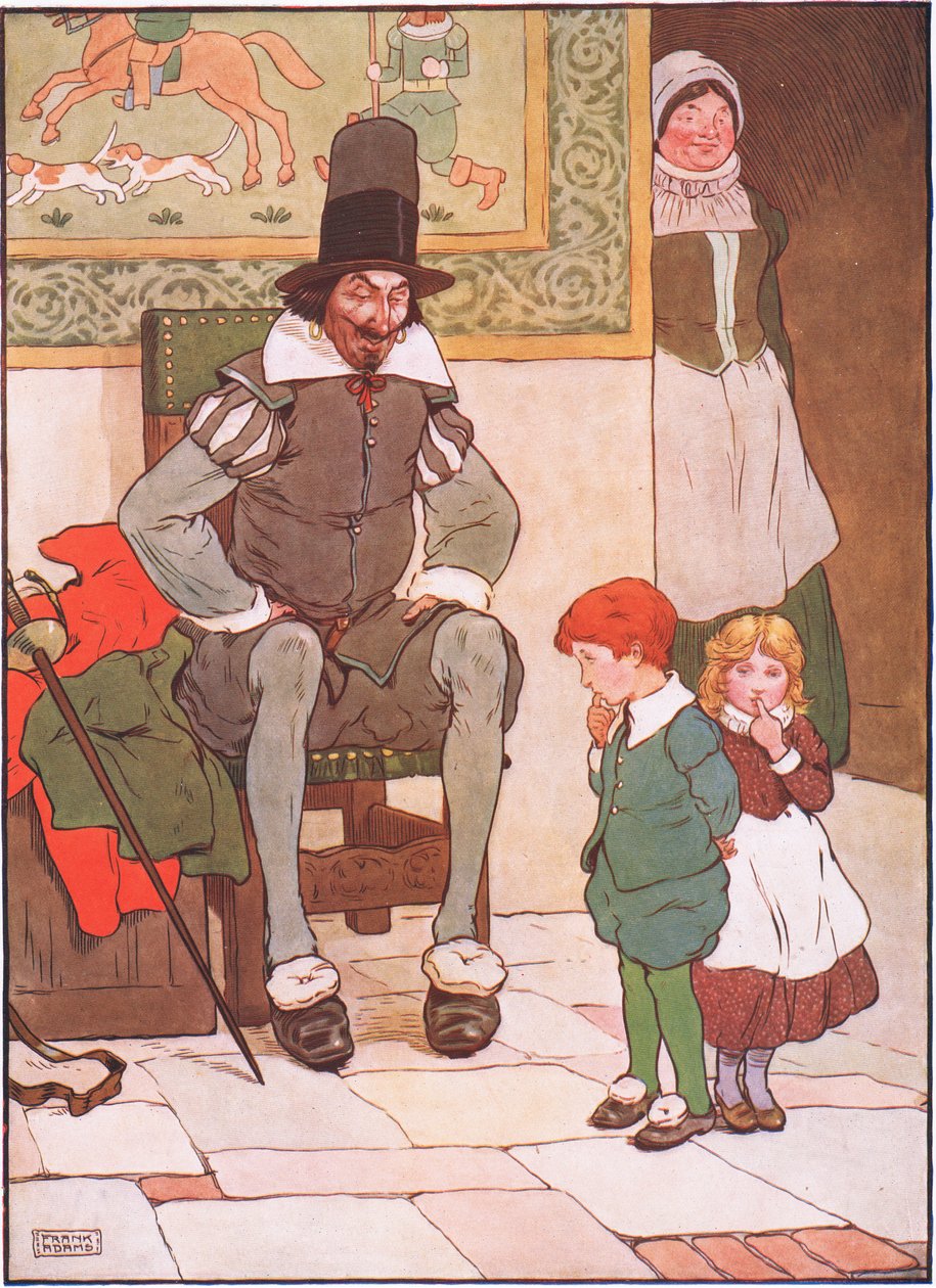 Setä otti pojan ja tytön ja kielsi heitä pelkäämättä., 1930-luku tekijältä Frank Adams