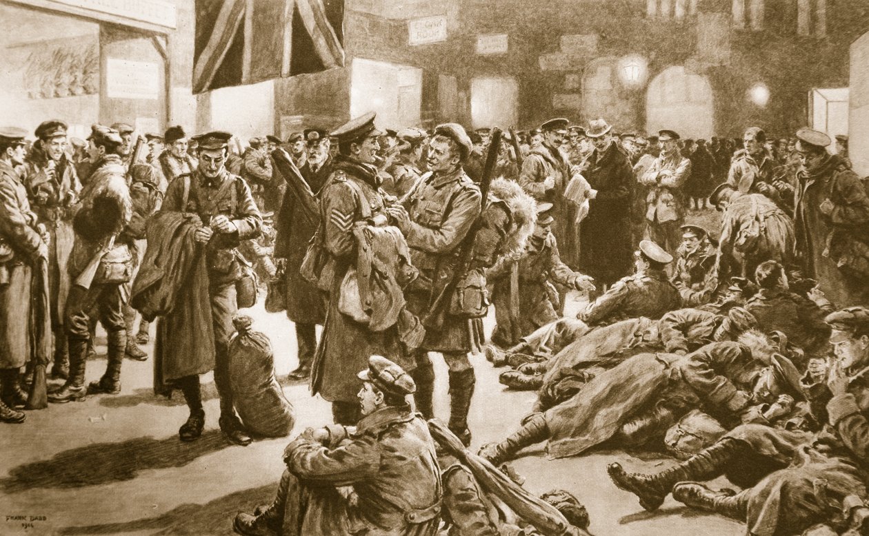 Fleeting Furloughin jälkeen: Brittiveteraanit odottavat Flanderin juoksuhautaa Victoriassa, 1914-1919 tekijältä Frank Dadd