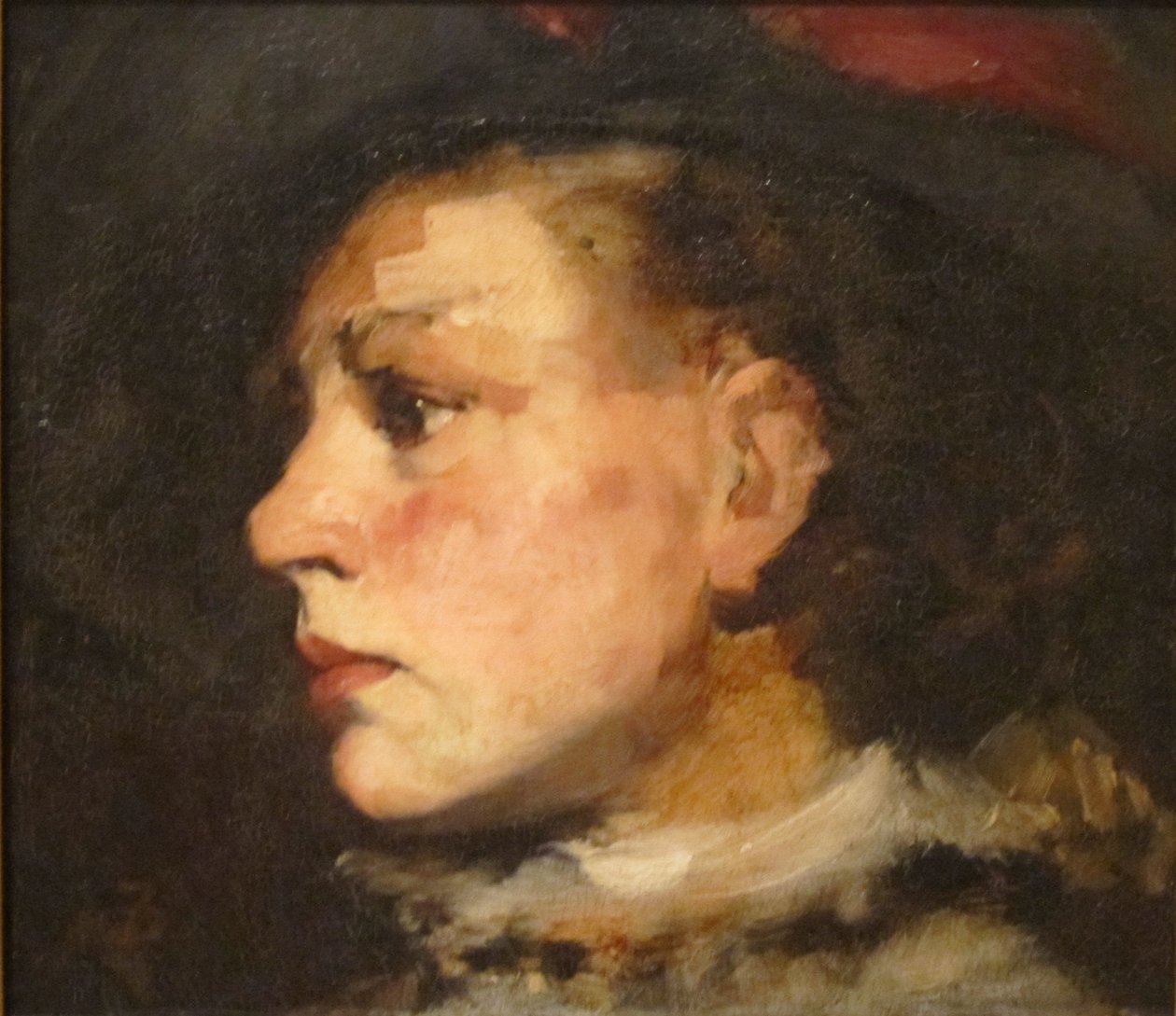 Tyttö, jolla on hattu tekijältä Frank Duveneck