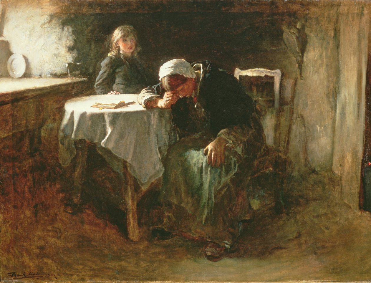 Epätoivo, 1881 tekijältä Frank Holl