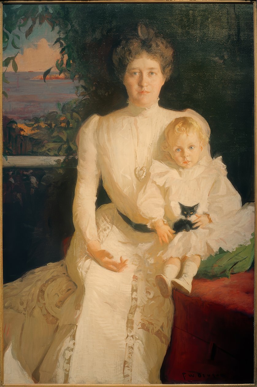 Emma Thaw ja Sohn Alexander tekijältä Frank Weston Benson