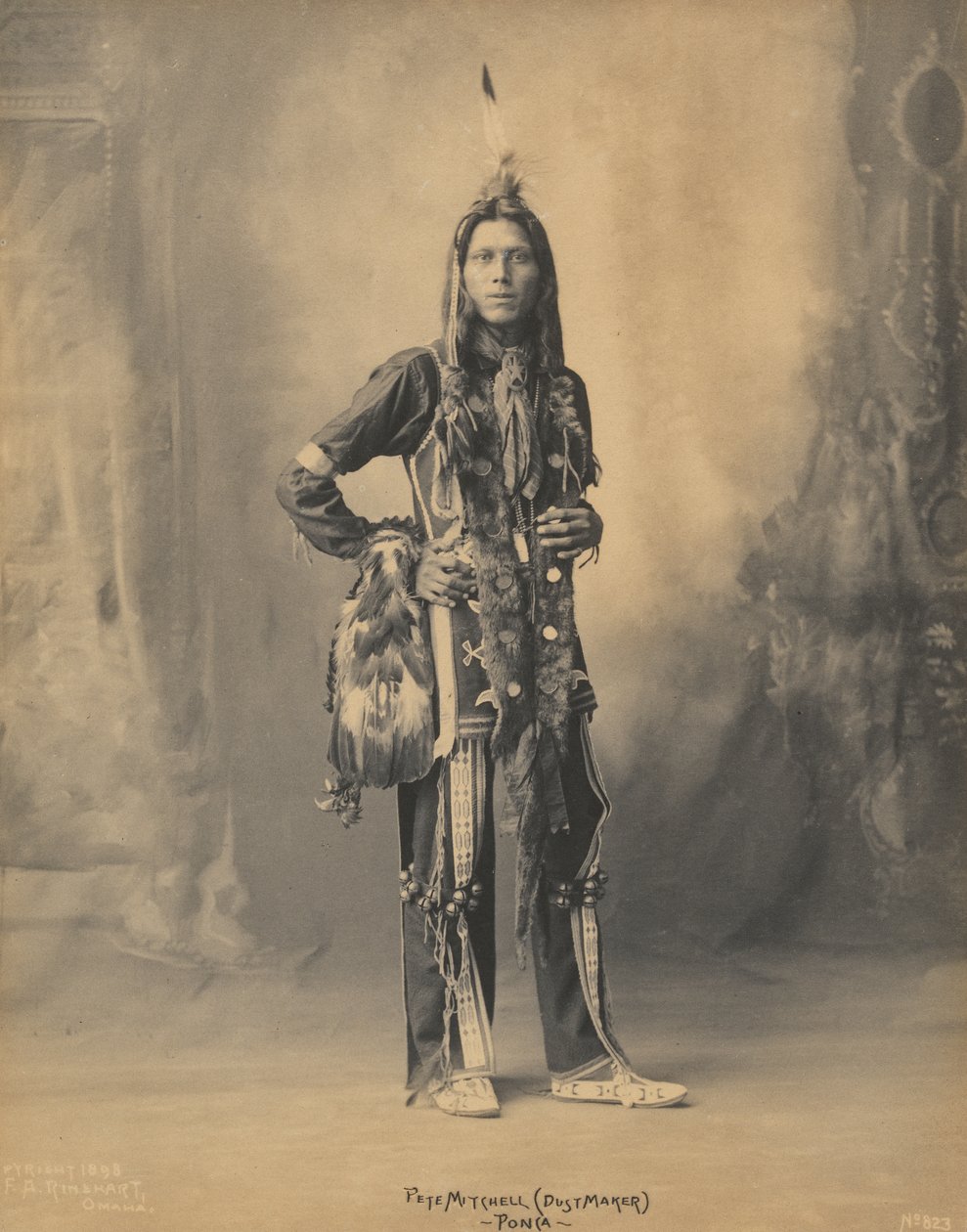 Pete Mitchell (DustMaker) -Ponca-, 1898 (platinapalladiumprintti) tekijältä Frank Albert Rinehart