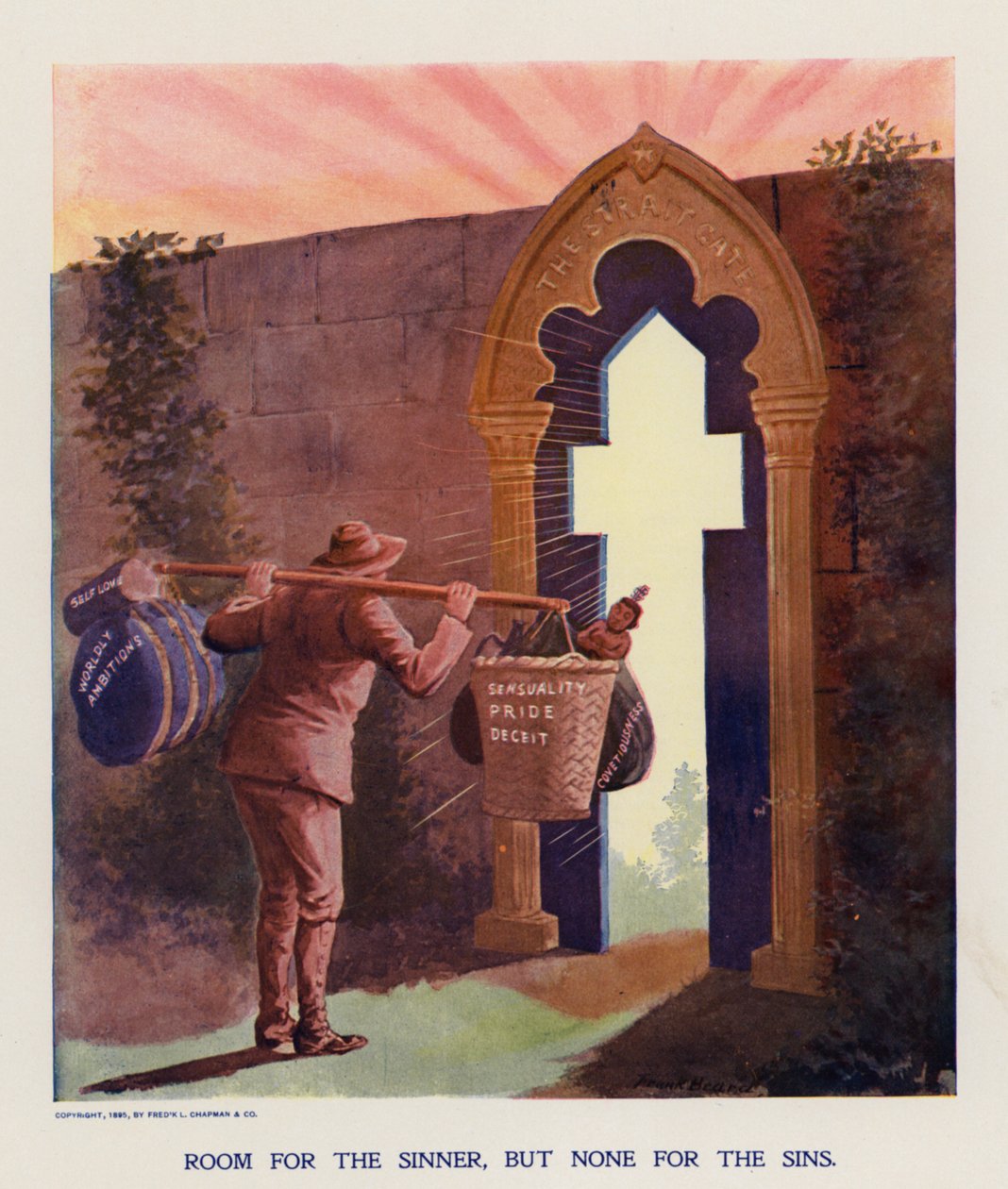 Salmen portti (värilitografia) tekijältä Frank Beard