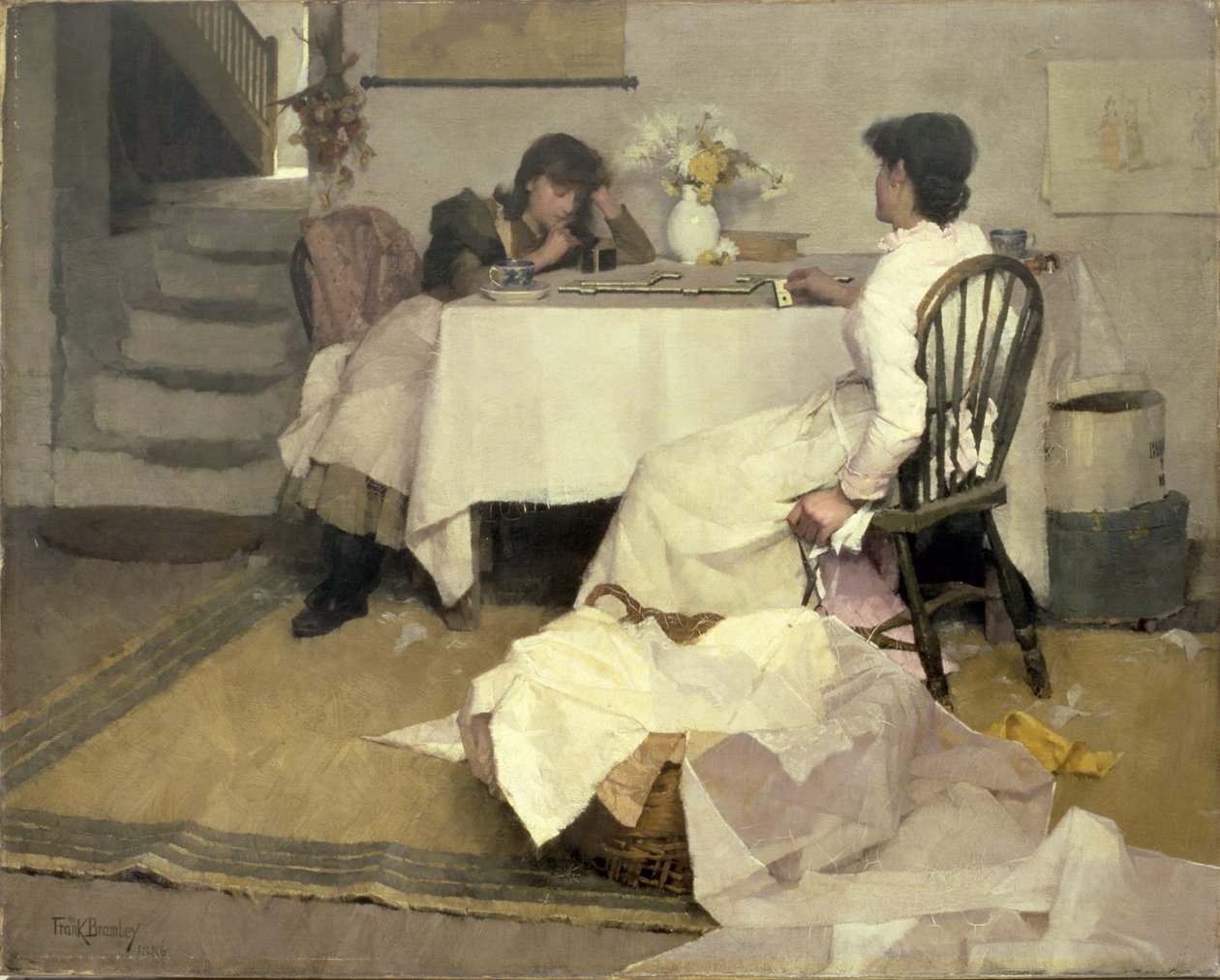 Huonekalut ja erilaiset esineet 1100- ja 1300-luvuilta tekijältä Frank Bramley