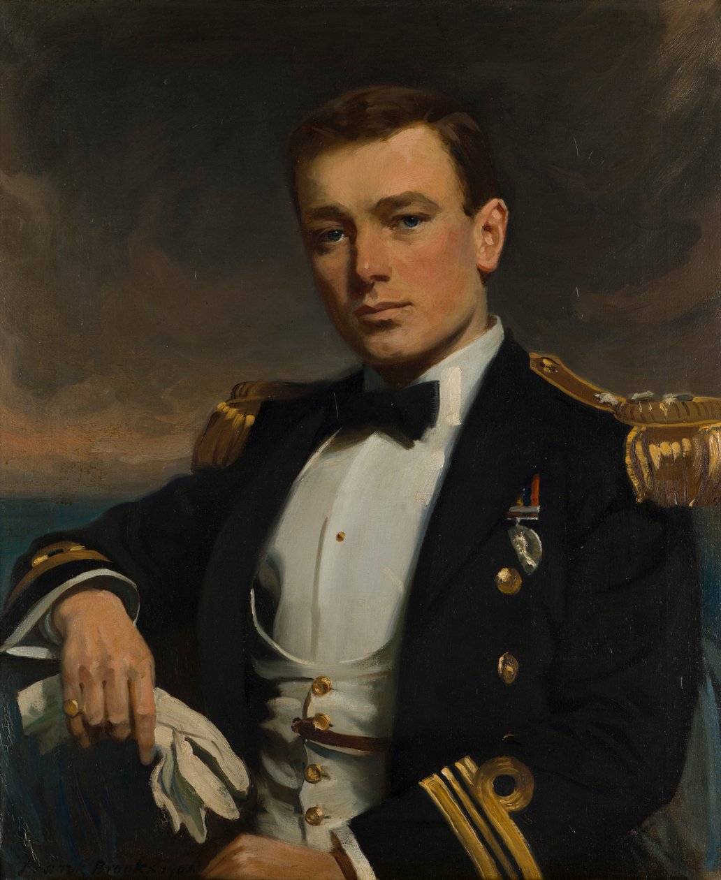 Komentajan muotokuva. Richard Orlando Beaconsfield Bridgeman DSO, n. 1908 (öljy kankaalle) tekijältä Frank Brooks