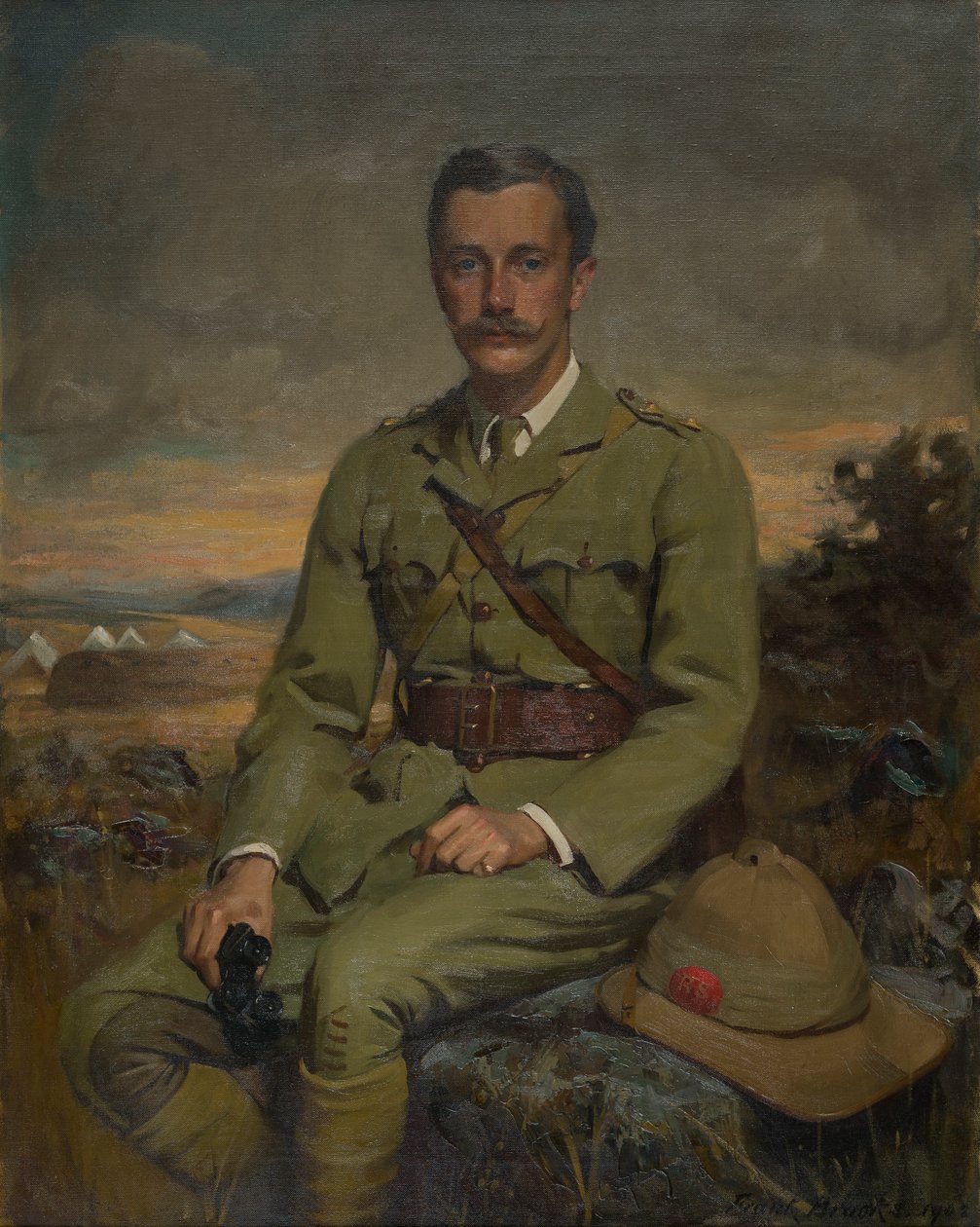 Muotokuva Orlandosta, varakreivi Newport, myöhemmin 5. Earl of Bradford, n. 1902 (öljy kankaalle) tekijältä Frank Brooks