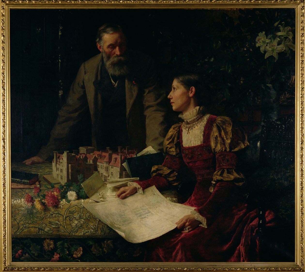 Talonrakentajat, 1879 tekijältä Frank Dicksee