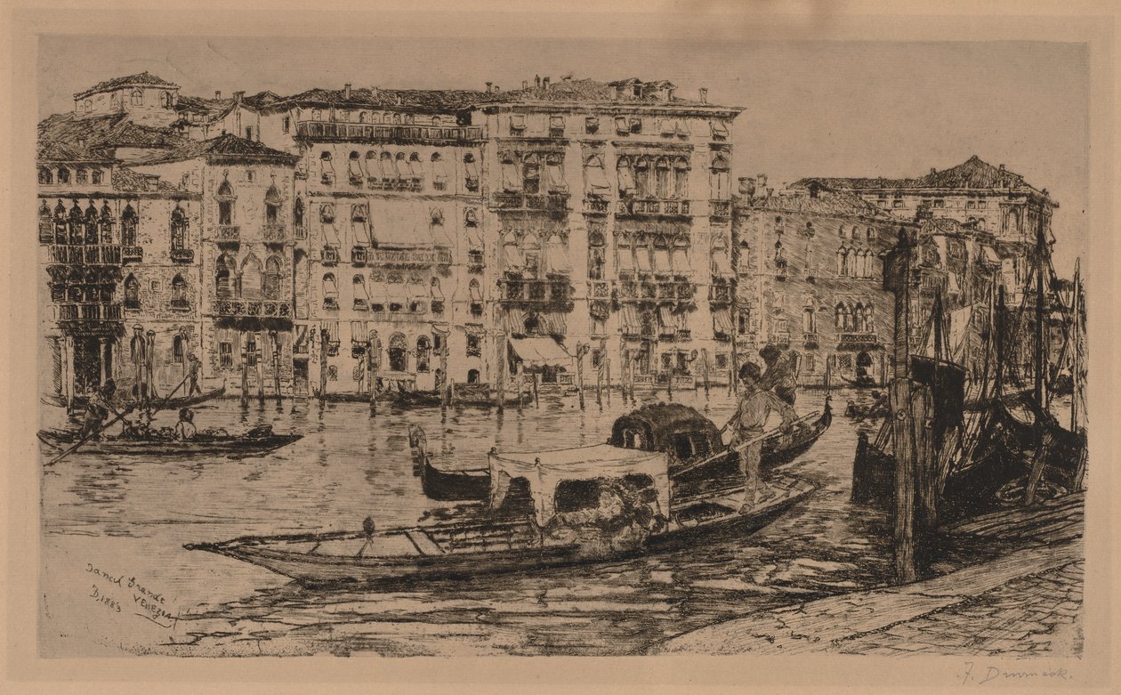 Grand Canal, Venetsia, 1889. tekijältä Frank Duveneck