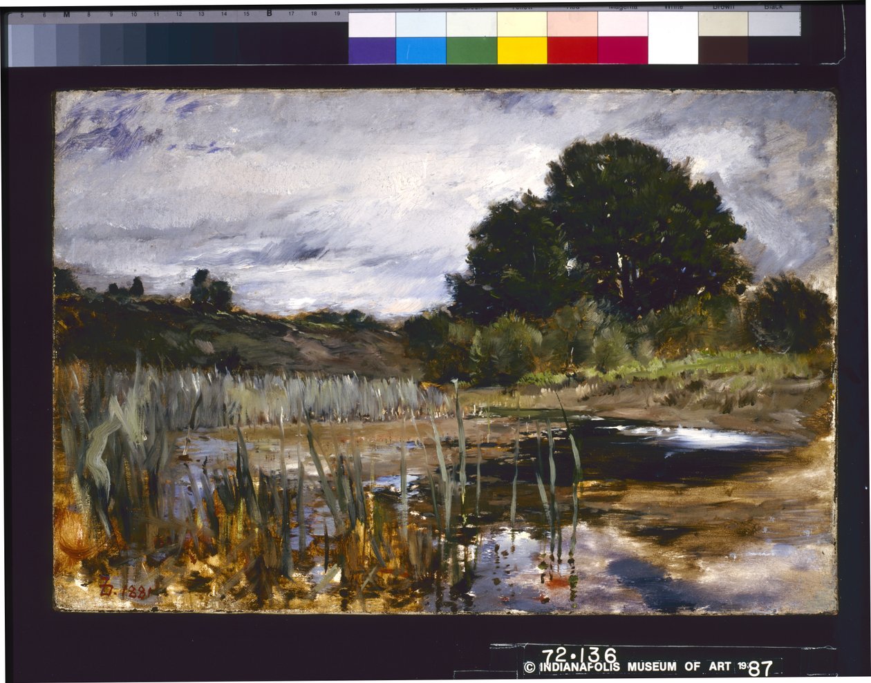 Äänestysmaisema (öljy kankaalle) tekijältä Frank Duveneck