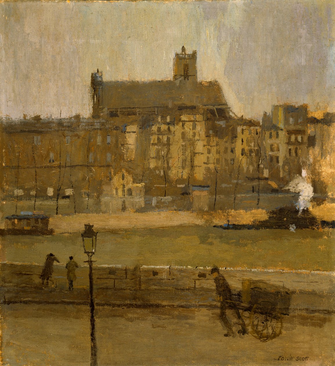 Quai de la Seine, St. Gervais Church, n.d. tekijältä Frank Edwin Scott