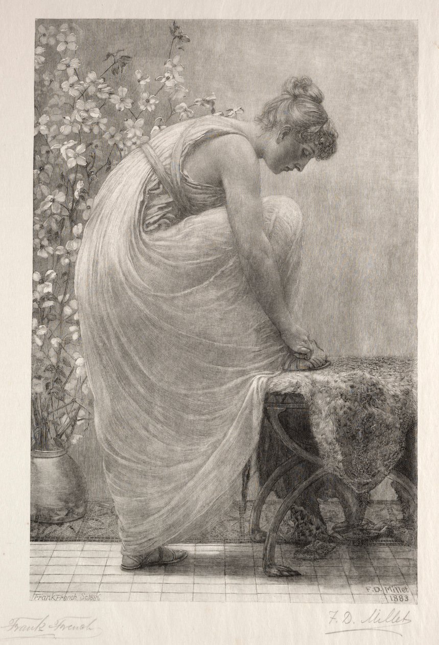 Sandaalin nyöritys, 1886. tekijältä Frank French