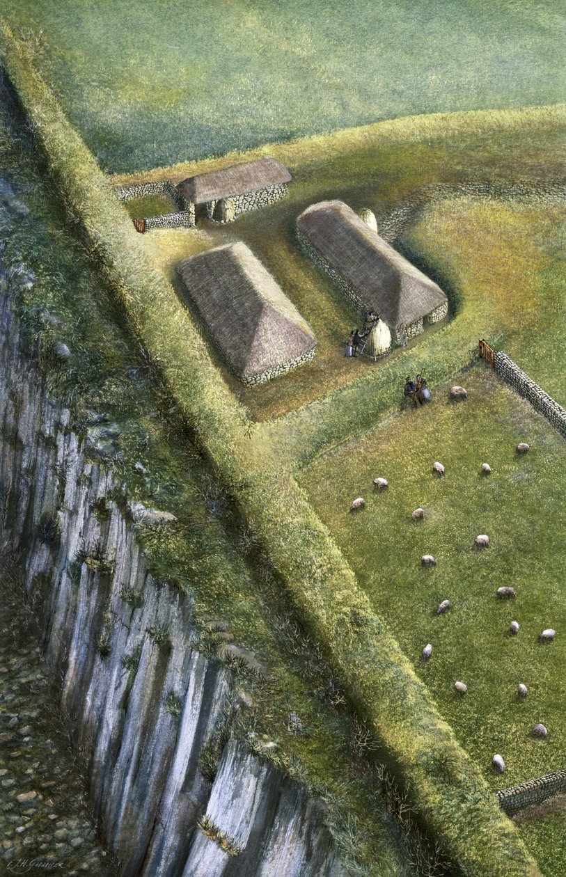 Hadrianuksen muuri: Sewingshields Wall, 200-luku, n. 1990-2010 tekijältä Frank Gardiner