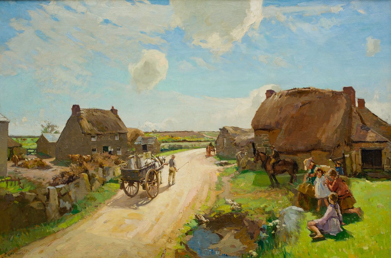 Maitokärry, noin 1920 tekijältä Frank Gascoigne Heath