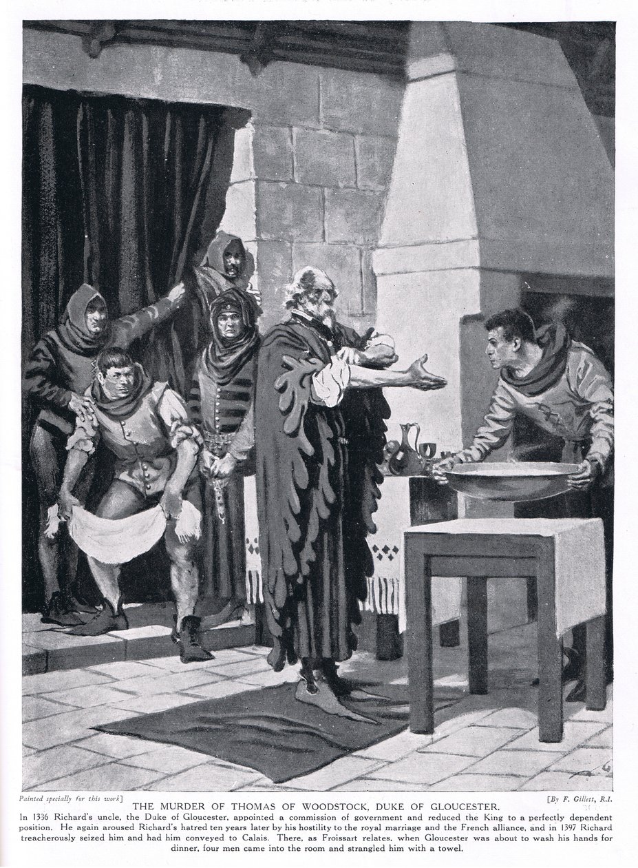 Thomas Woodstockin, Gloucesterin herttuan murha AD1336, 1920-luku tekijältä Frank Gillett