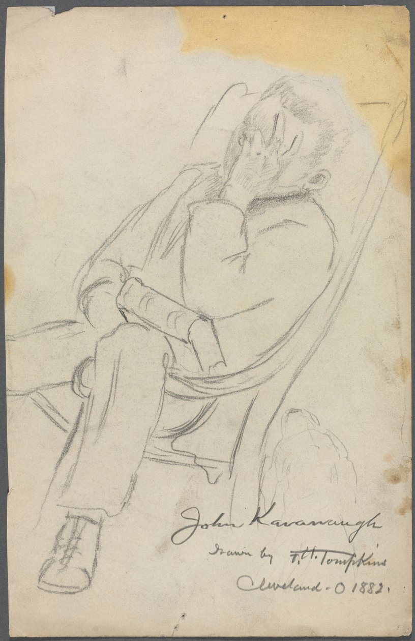Luonnos John Kavanaughista, 1882. tekijältä Frank H. Tompkins