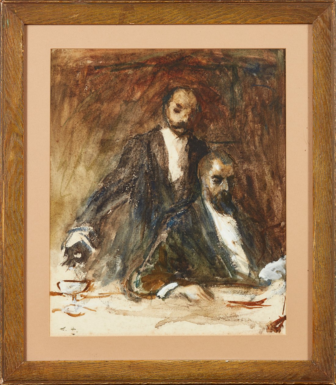 Toinen lasi, sir? (vesiväri) tekijältä Frank Holl