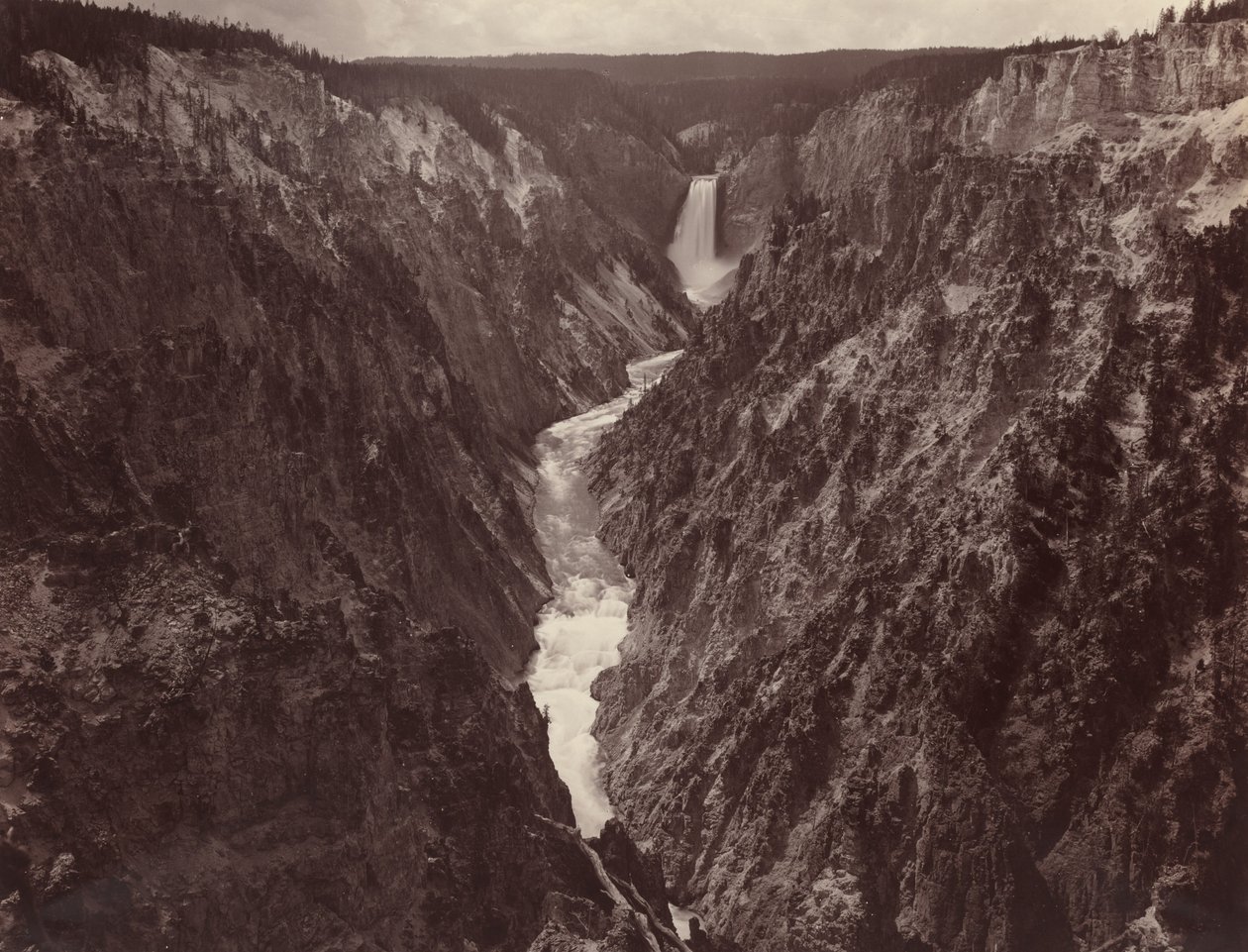 Yellowstonen Grand Canyon ja putoukset,c. 1884 (kuva) tekijältä Frank Jay Haynes