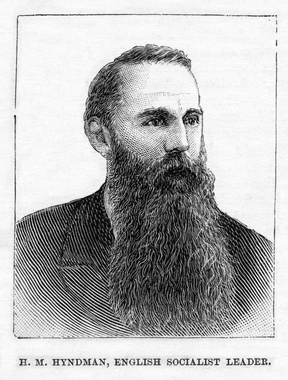 H.M. Hyndman, ensimmäisen brittiläisen sosialistisen poliittisen puolueen perustaja, kuvitus "Frank Leslie
