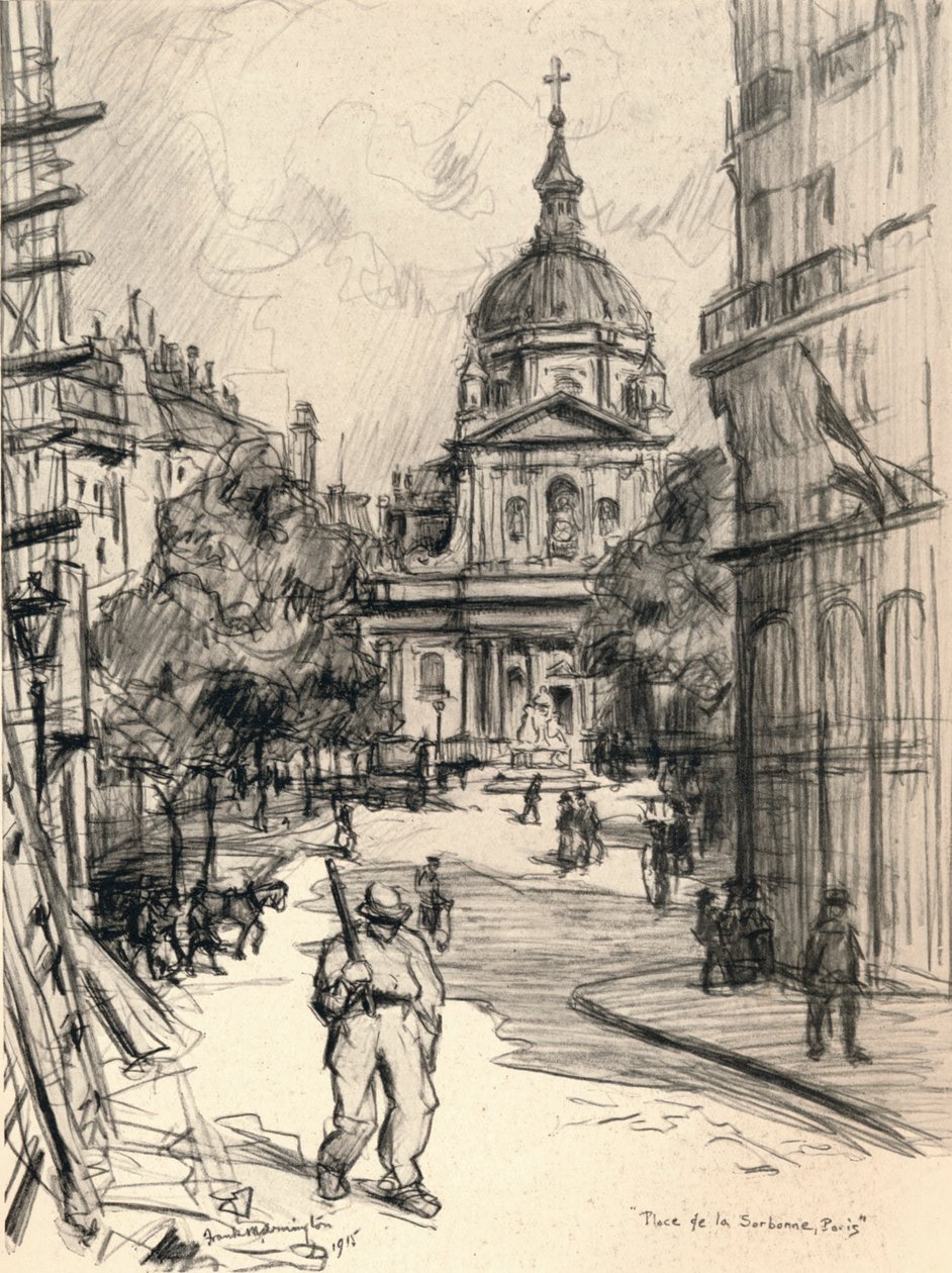 Place de la Sorbonne, 1915 tekijältä Frank Milton Armington