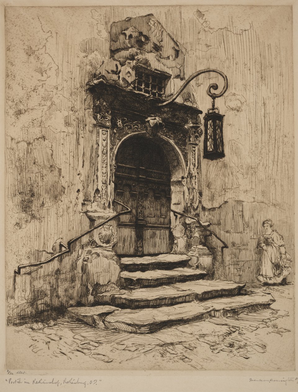 Portaali Rathaus Rothenburg tekijältä Frank Milton Armington