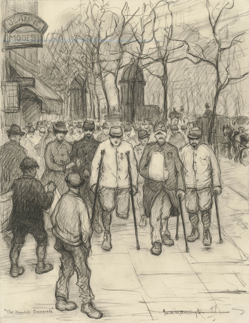 The Woundeds Promenade, 1917 tekijältä Frank Milton Armington